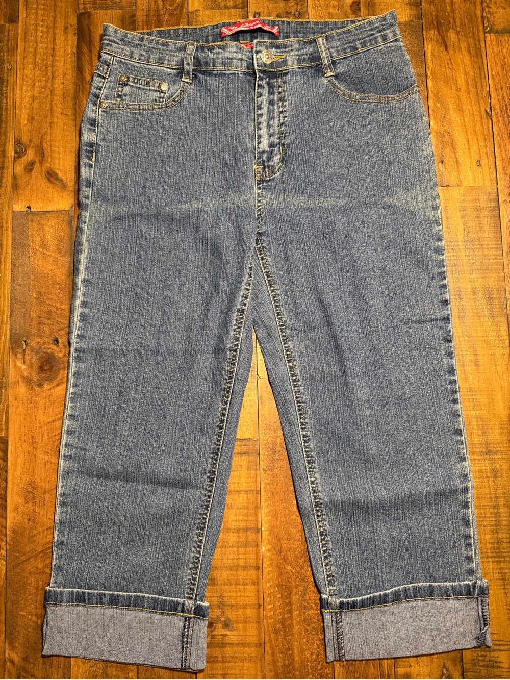 Cos Jeans Women’s Size 8 Embellished Cuffed Cropped Jeans
